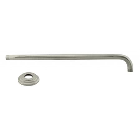 Westbrass 1/2" IPS x 19" 90-Degree Rain Shower Arm W/ Flange in Satin Nickel D3703-1-07